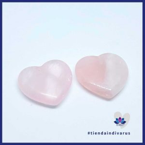 Cuarzo rosado natural corazón